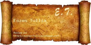 Eszes Tullia névjegykártya